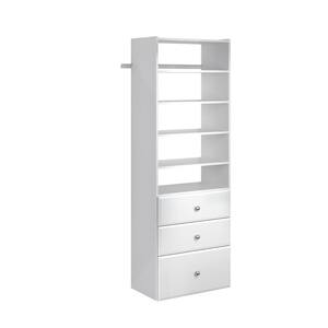 Premier 25 in. W White Wood Closet Tower