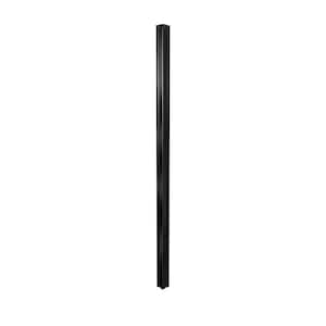 Modular Fencing 94 in. H Matte Black Aluminum In-Ground Post for A 6 ft. H Outdoor Privacy Fence System