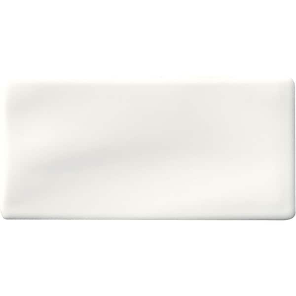 MSI - Whisper White Glossy White Ceramic Subway Tile 3 in. x 6 in., Wall (1 sq. ft./Case)