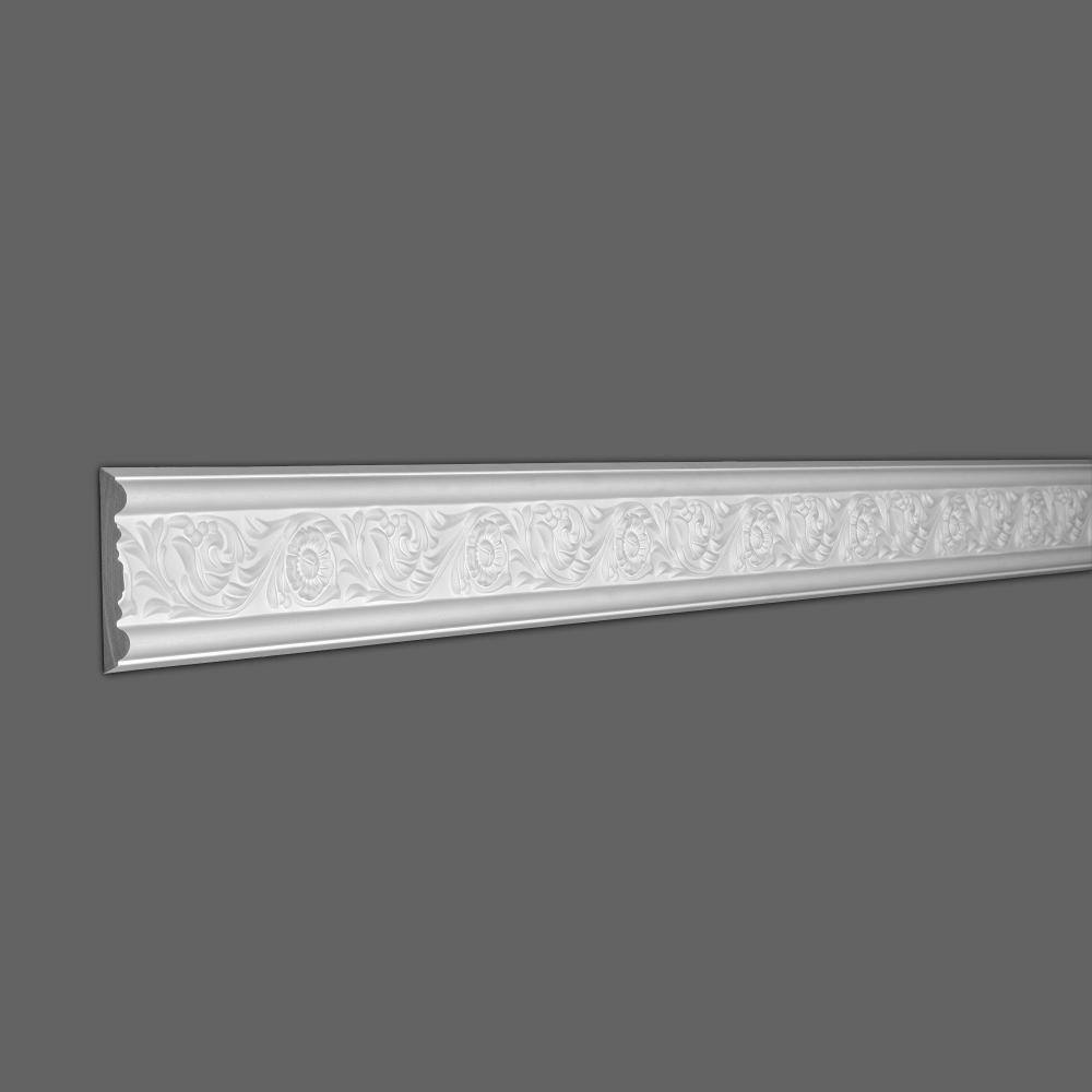 Floral Primed Polyurethane Panel Moulding Sample for Walls