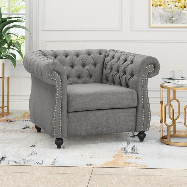 Grey nailhead chair discount