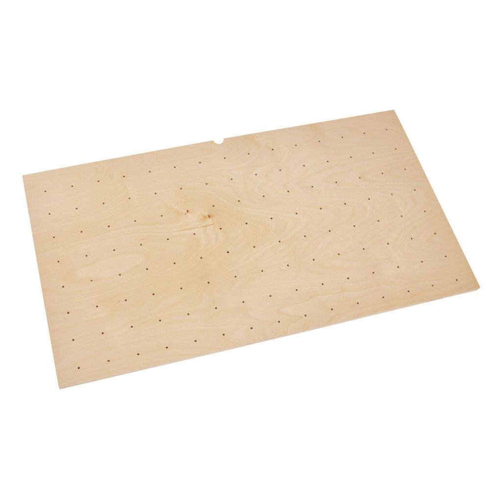 Natural Maple Wood Trimmable Pegboard Drawer Organizer with 16 Pegs