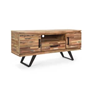 Antwerp 51 in. Natural TV Stand with 1 Drawer Fits TV's up to 58 in. with Shelves