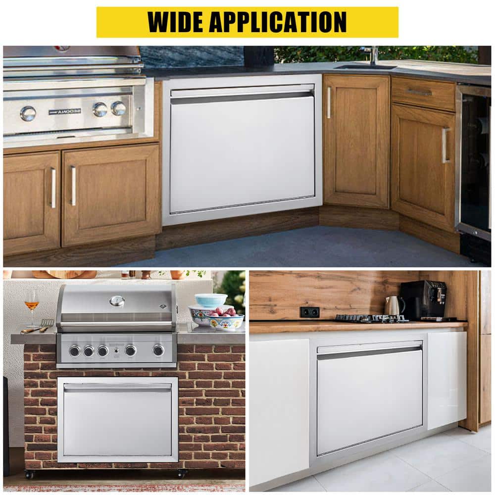 17 in. Wide Stainless Steel Outdoor BBQ Access Door with Handle