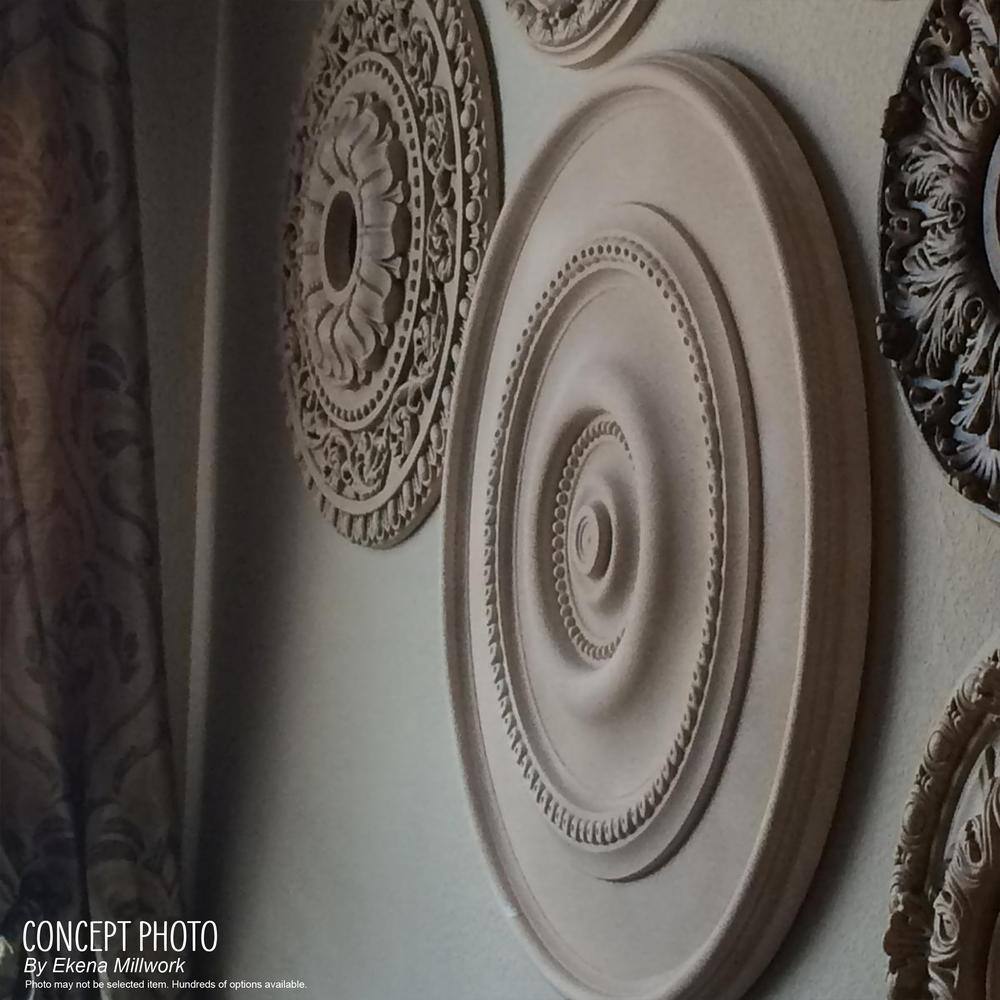 12-Inch White Primed Polyurethane Split Ceiling Medallion
