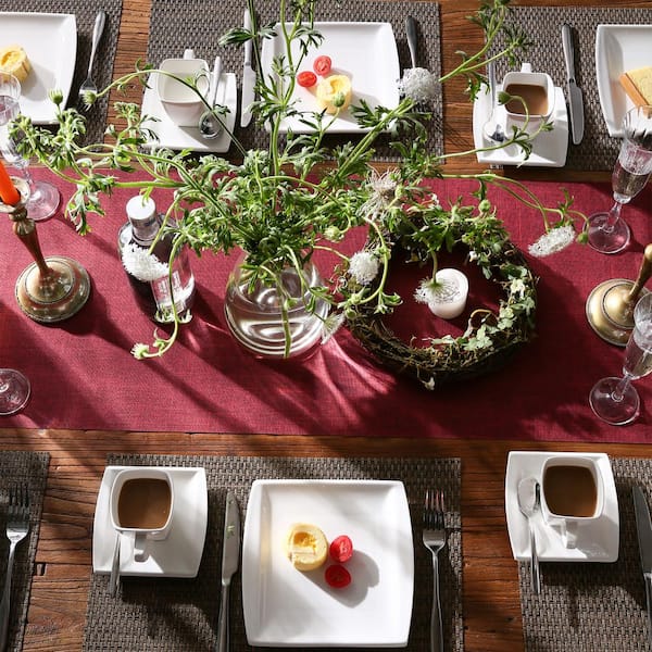 MALACASA Series BLance 6-Piece Ivory White Porcelain Dinner Set