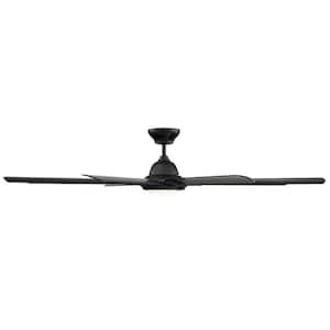 Hydra 80 in. LED Indoor/Outdoor Bronze 8-Blade Smart Ceiling Fan with 3000K Light Kit and Wall Control