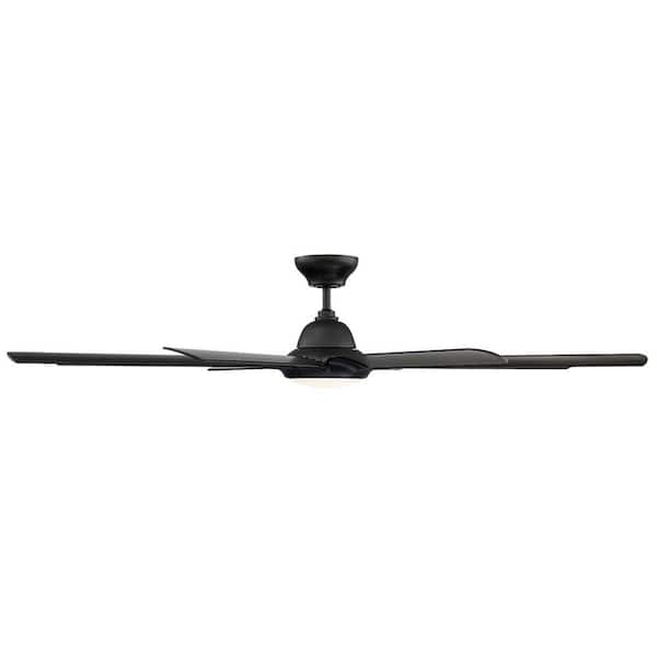 Hydra 80 in. LED Indoor/Outdoor Bronze 8-Blade Smart Ceiling Fan with 3000K Light Kit and Wall Control