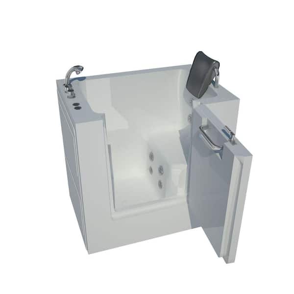 Universal Tubs Nova Heated 3.4 ft. Walk-In Whirlpool Bathtub in White with Chrome Trim