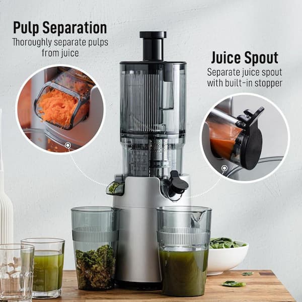 Zulay Kitchen Cold Press 200W 16oz Juicer Slow Masticating with