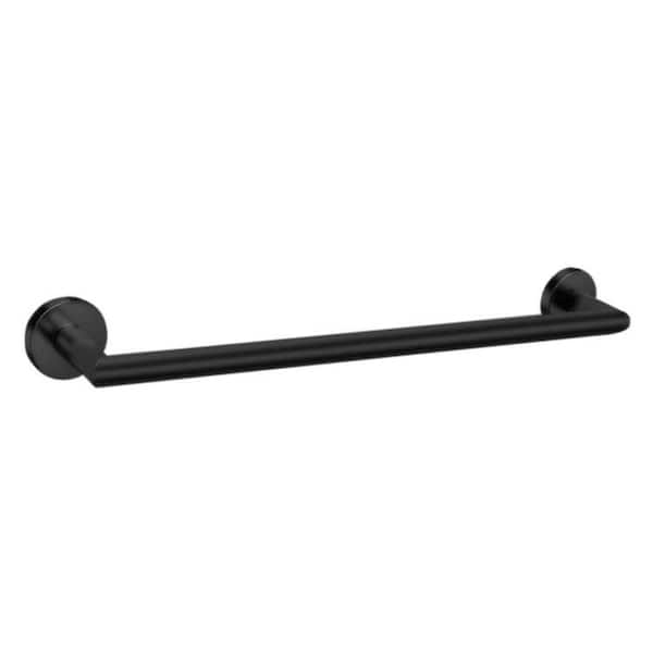 Nameeks General Hotel 18 In Wall Mounted Towel Bar In Matte Black Nameeks Nfa059 The Home Depot