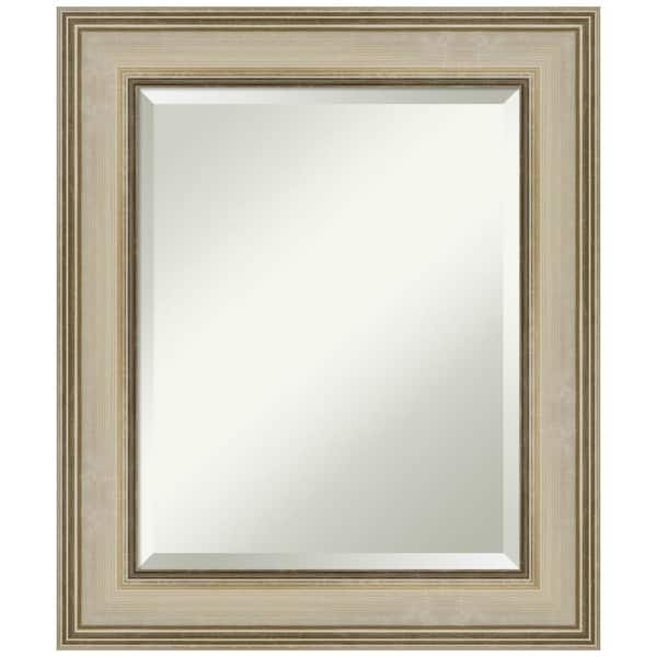Amanti Art Colonial Light Gold 21.75 in. H x 25.75 in. W Framed Wall Mirror