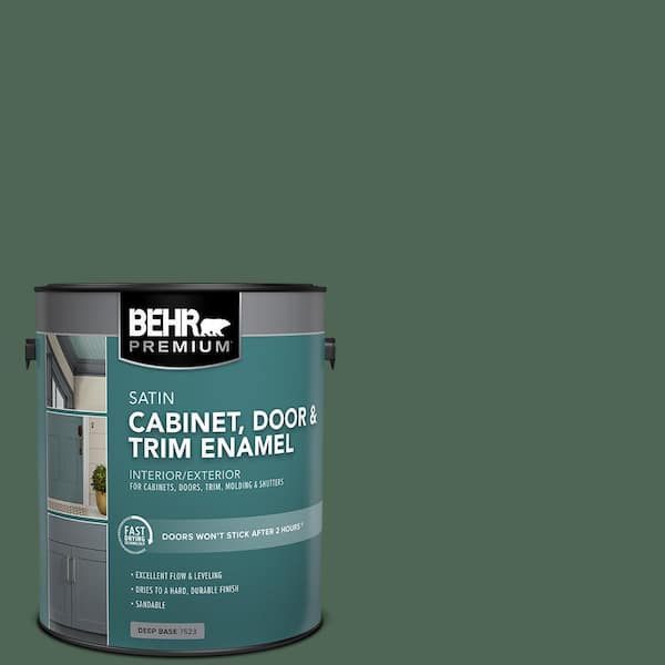 BEHR PREMIUM 1 gal. #PFC-40 Green Satin Enamel Interior/Exterior Cabinet, Door & Trim Paint