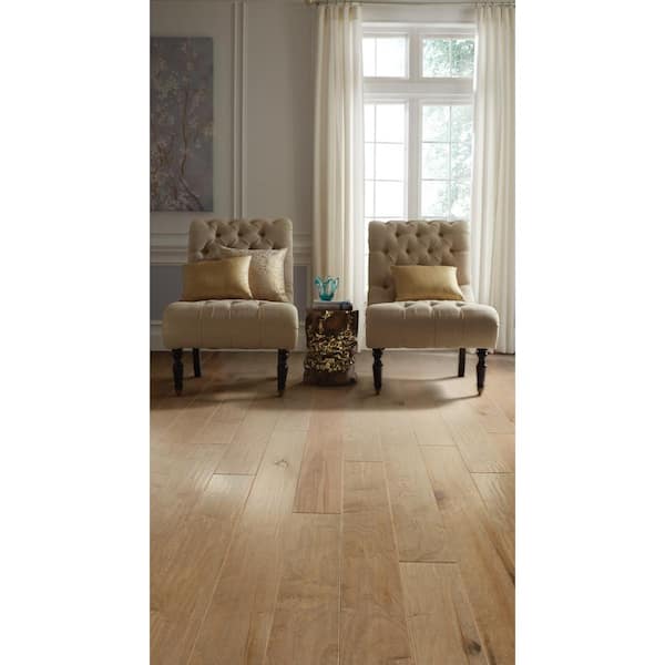 Canaveral Maize Maple 3/8 In. T X 6.3 in. W Tongue and Groove Scraped Engineered Hardwood Flooring (30.48 sq.ft./case)