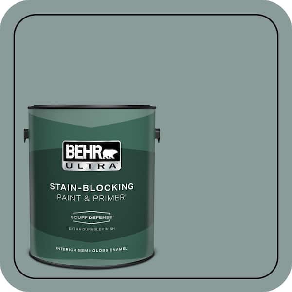 BEHR ULTRA 1 gal. Home Decorators Collection #HDC-AC-23 Provence Blue Extra Durable Semi-Gloss Enamel Interior Paint & Primer