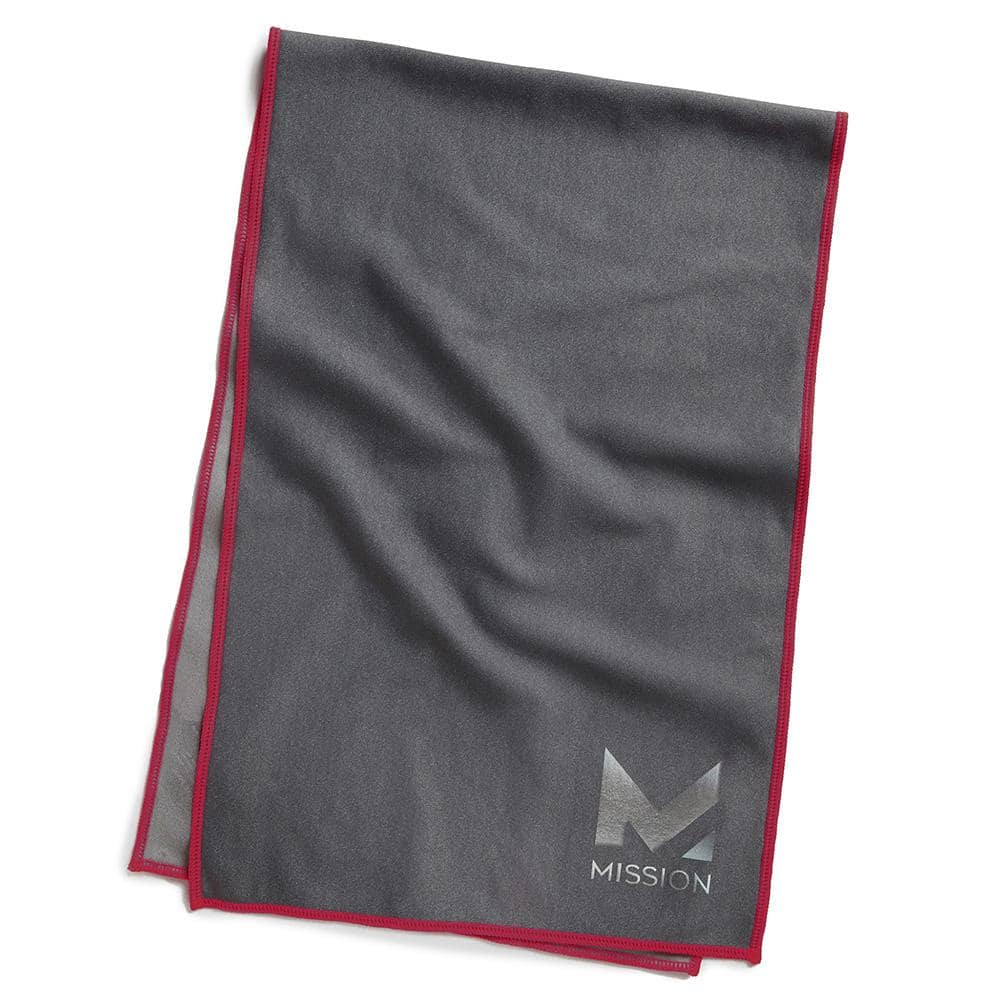 2x Mission Max Hydroactive Cooling Towel 11”x33” Water Activated Tango Red Char for sale online 
