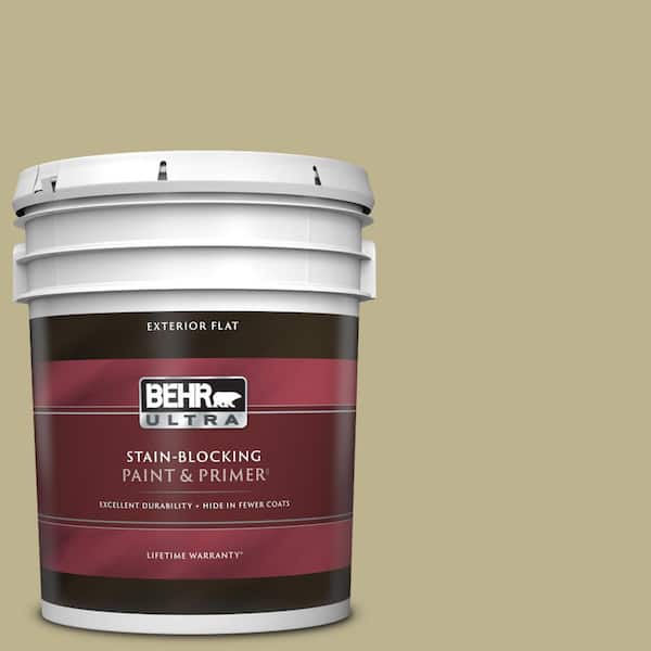 BEHR ULTRA 5 gal. #PPU9-10 Wasabi Powder Flat Exterior Paint & Primer