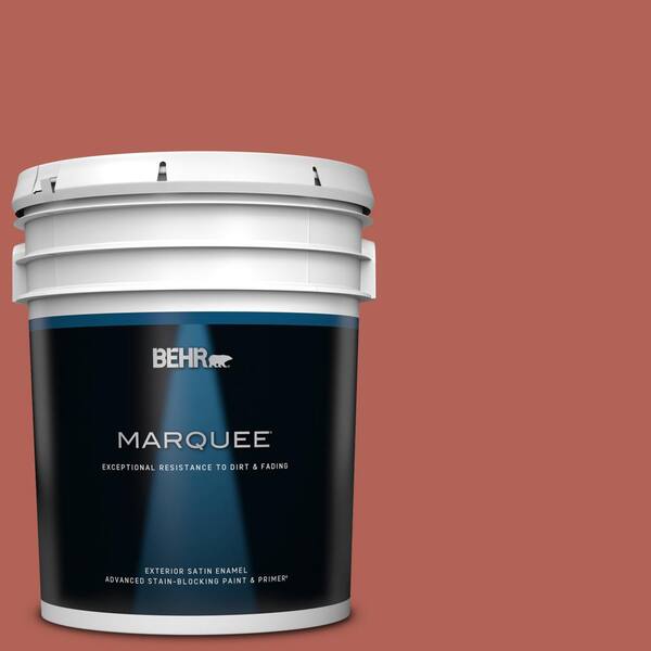 BEHR MARQUEE 5 gal. #QE-04 Chimayo Red Satin Enamel Exterior Paint & Primer