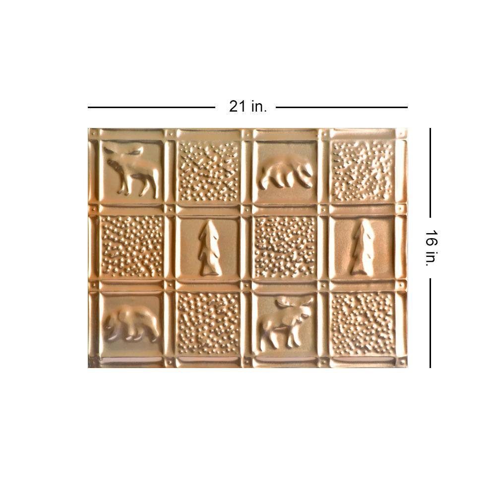 Lincoln Copper Rectangular Tin Wall and Backsplash Tile Pack