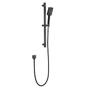 3-Spray Patterns 1.75 GPM 3.34 in. Wall Mounted Handheld Shower Head in Matte Black