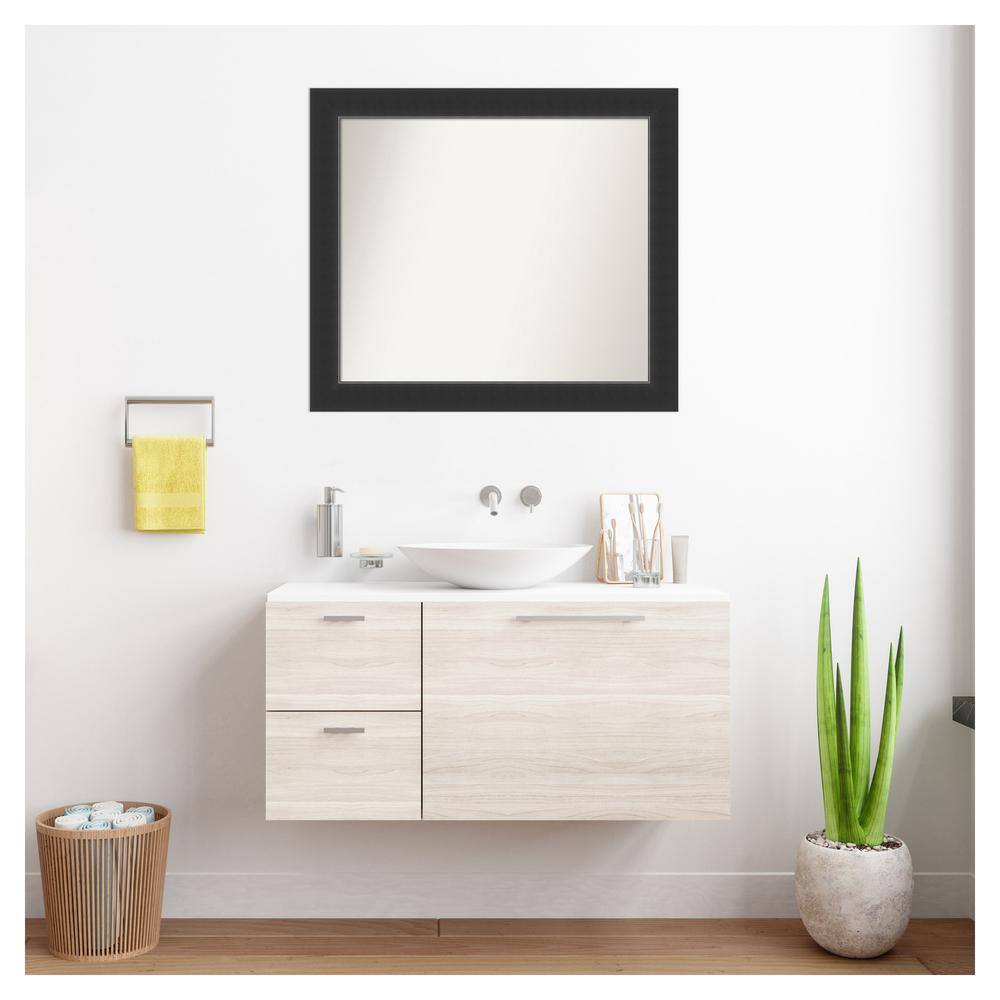 Corvino Black Medium Wood Framed Bathroom Vanity Mirror