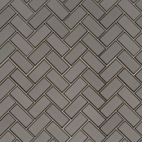 MSI Champagne Bevel Herringbone 11 in. x 13 in x 0.31 in. Glass Mesh-Mounted Mosaic Wall Tile (1.06 sq. ft. /Each)