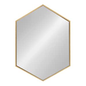 Medium Novelty Gold Art Deco Mirror (31.1 in. H x 21.85 in. W)