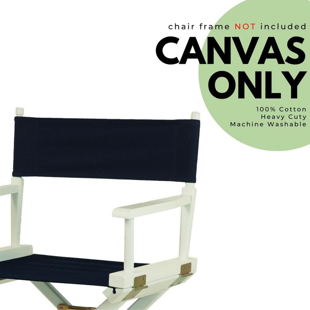 Black Cotton Canvas Director Chair with Wooden Frame
