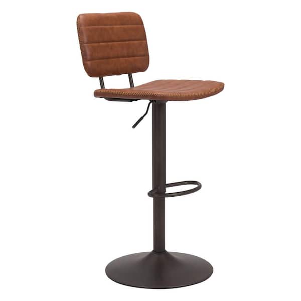 ZUO Holden Vintage Brown 100% Polyurethane Bar Chair 109040 - The Home ...