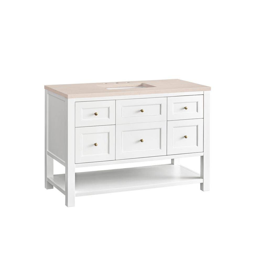 Breckenridge 48" White Solid Wood Single Vanity