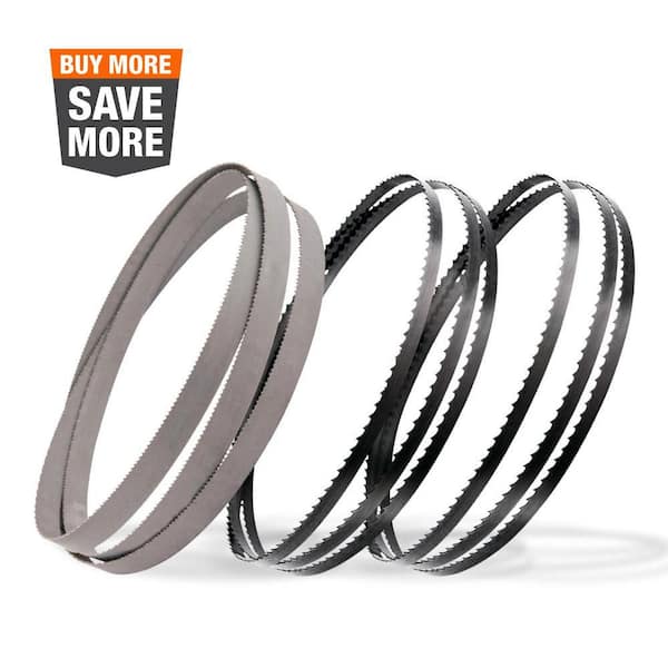‎POWERTEC 59-1/4 in. Carbon Steel & Bi metal Band Saw Blades Assortment, for Ryobi BS903 & BS900 and Shop Fox W1749 Bandsaw (3PK)