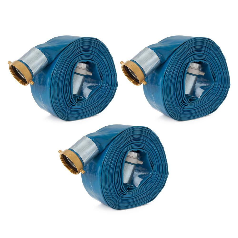 Apache 50 ft. PVC Flexible Pool Hose, Blue(3Pack) 3 x APACHE98138065