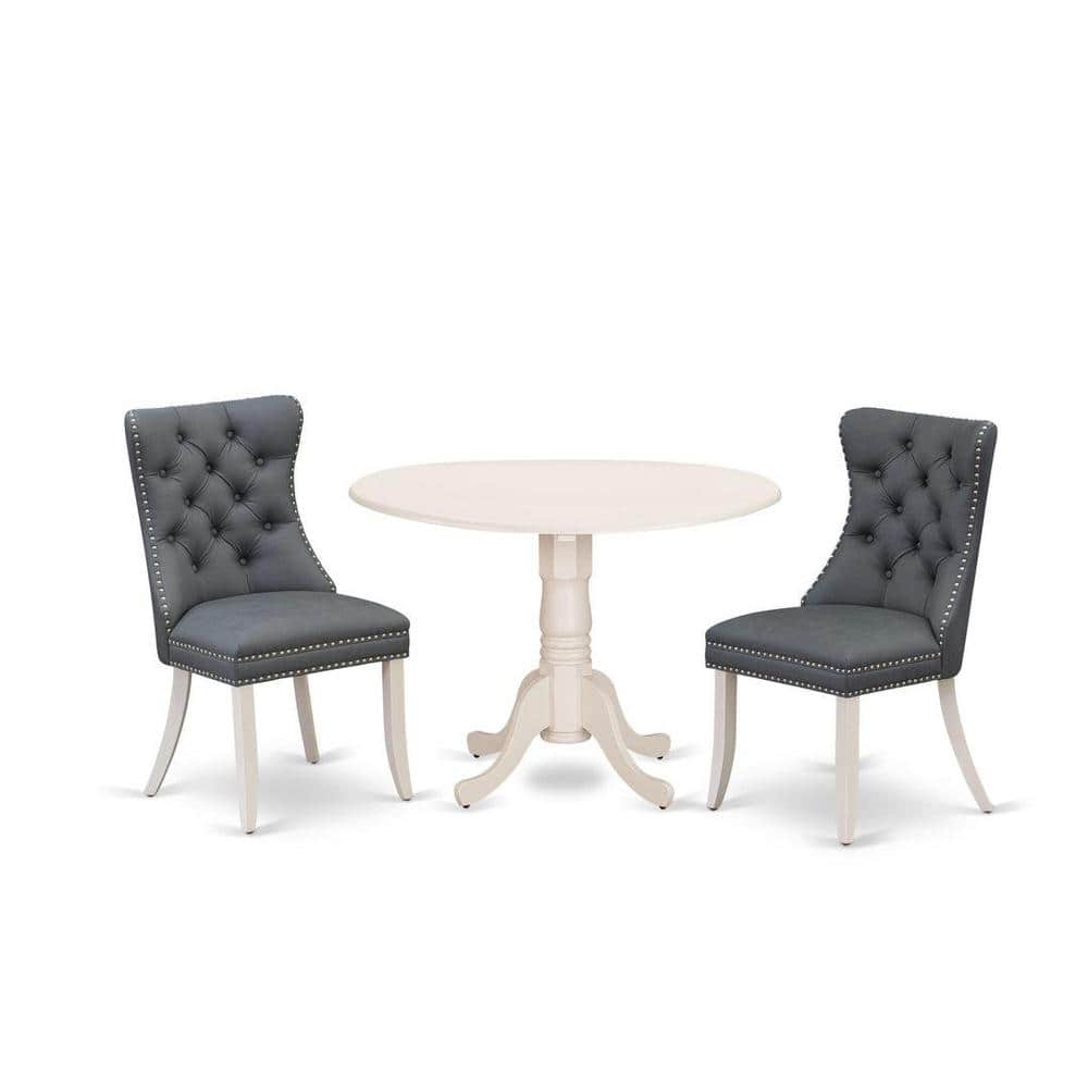 East West Furniture Set da Pranzo NDVA3-LWH-W, Legno