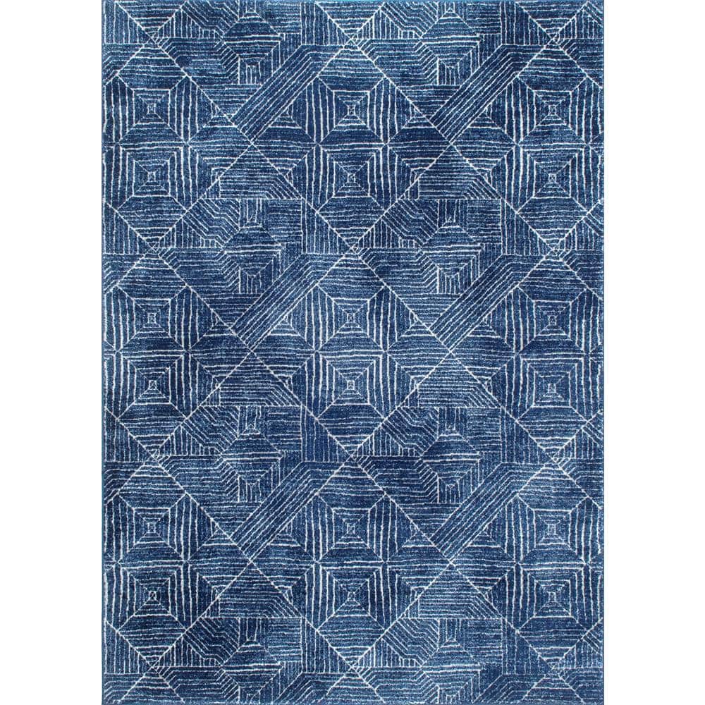 nuLOOM Kaleidoscope Contemporary Blue 4 ft. x 6 ft. Area Rug RZSP04A