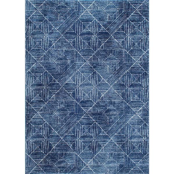 nuLOOM Kaleidoscope Contemporary Blue 4 ft. x 6 ft. Area Rug