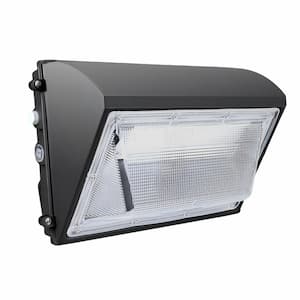 800-Watt Equivalence Integrated LED Bronze Outdoor Dusk to Dawn Wall Pack Light 16000 Lumens 5000K White