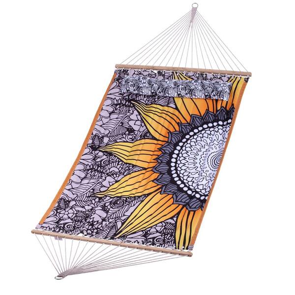 BACKYARD EXPRESSIONS PATIO · HOME · GARDEN 80 in. x 55 in. Reversible Flower Hammock Bed
