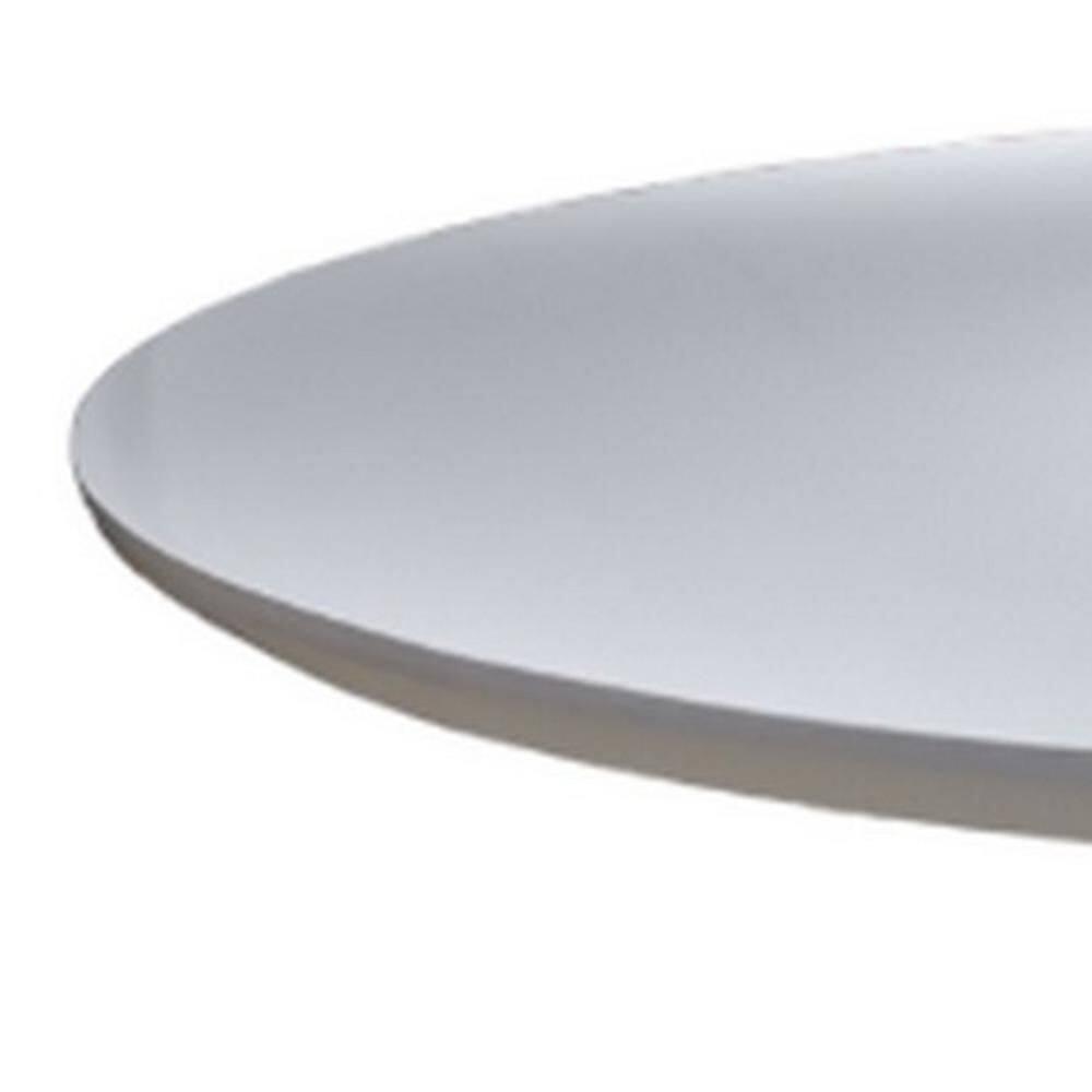 Nasa 36 Inch White Lacquer Round Extendable Dining Table