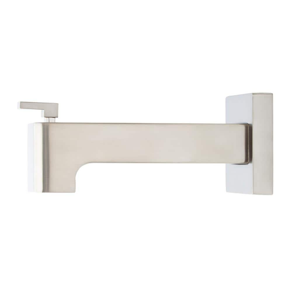 Matte Black Brass Wall Mounted Tub Spout with Diverter