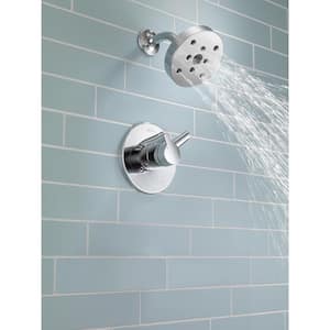 1-Spray Patterns 1.50 GPM 5.41 in. Wall Mount Fixed Shower Head with H2Okinetic in Chrome