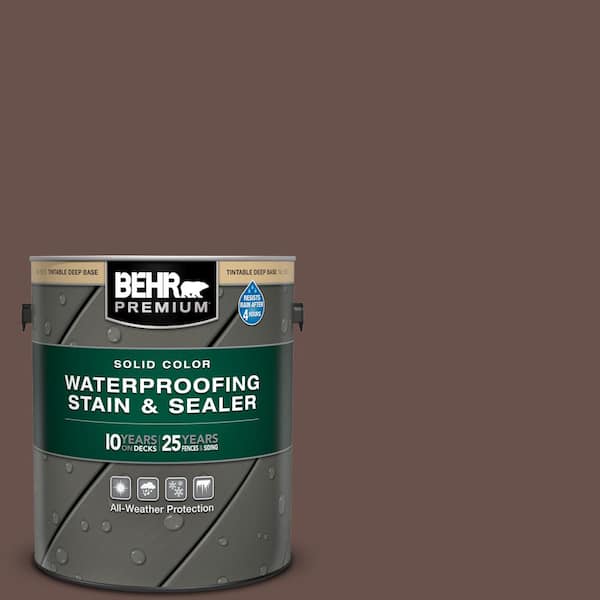 BEHR PREMIUM 1 gal. #SC-111 Wood Chip Solid Color Waterproofing Exterior Wood Stain and Sealer