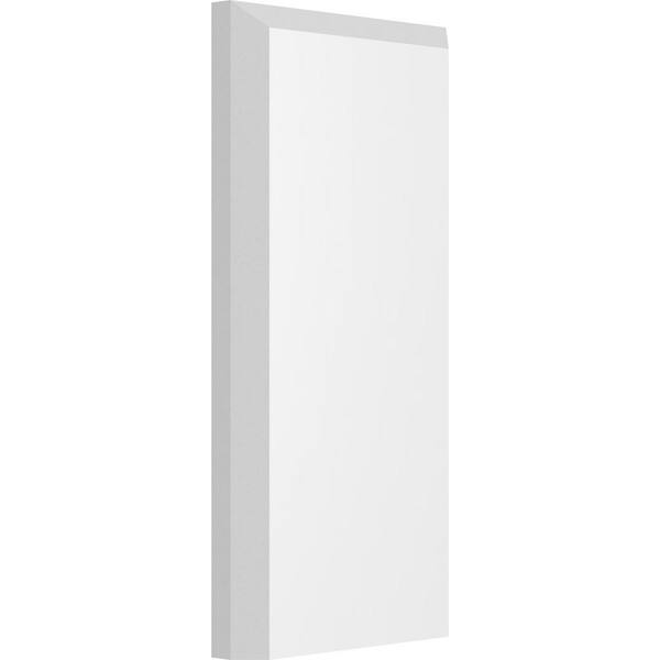 Ekena Millwork 3 in. W x 6 in. H x-1/2 in. P Standard Foster Plinth Block with Beveled Edge (2-Pack)