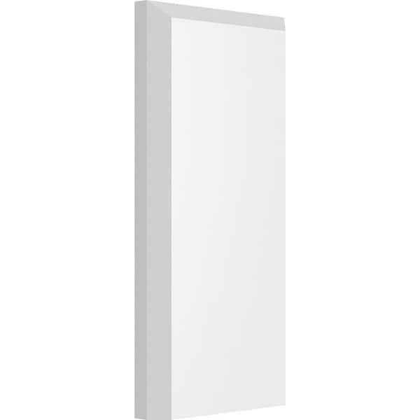 Ekena Millwork 3-in W x 6-in H x-1/2-in P Standard Foster Plinth Block with Beveled Edge (8-Pack)