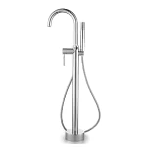 Milly 1-Handle Freestanding Roman Tub Faucet with Hand Shower in Chrome