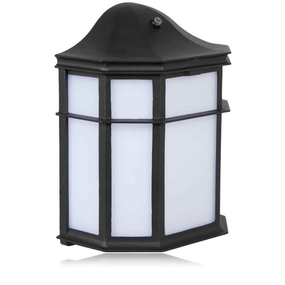 Black Bronze Outdoor LED Wall Sconce with Dusk to Dawn Sensor