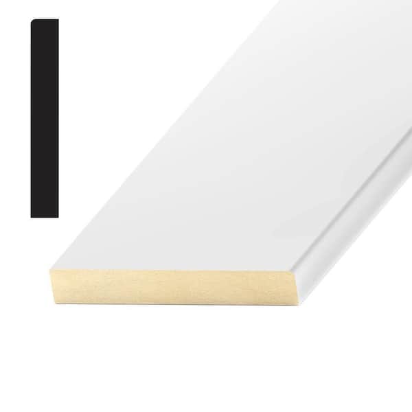 Kelleher 1/2 in. x 4-1/2 in. MDF Pre-finished White Craftsman Baseboard Moulding