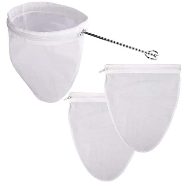 Mesh Strainer Bags with Reusable for Filtering NutMilk, Coffee, Milk, Butter, Juices and Fresh Cheese (1-Pack)