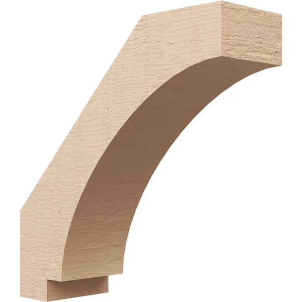 Ekena Millwork 5 in. x 16 in. x 16 in. Imperial Rough Cedar Woodgrain Timberthane Polyurethane Knee Brace, Primed