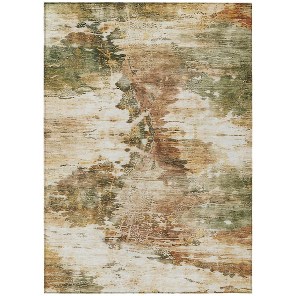 Chantille Machine Washable Indoor/Outdoor Abstract ACN2874 Aloe 5 ft. x 7 ft. 6 in. Area Rug
