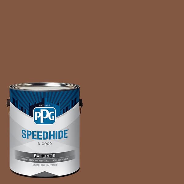 SPEEDHIDE 1 gal. PPG16-23 Tampico Brown Flat Exterior Paint